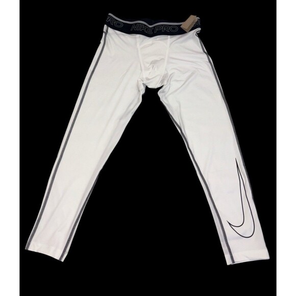 Nike Pro Dri-Fit Men's 3/4 Training Tights Size Medium  WHITE DD1919-100 NWT - Picture 1 of 11